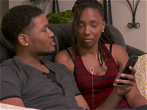 black couple finds a drama free dame to have a scorching 3some
