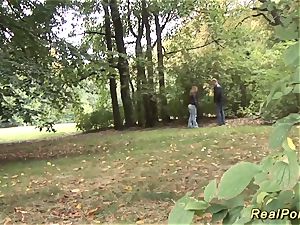 German Stepmom picked up for outdoor fucky-fucky