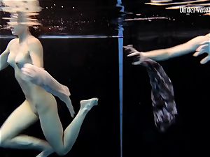 2 damsels swim and get naked mind-blowing