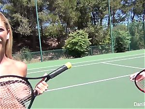 without bra tennis with Dani Daniels and Cherie DeVille