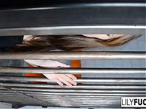Lily Carter decides To Finger Her raw vagina In jail
